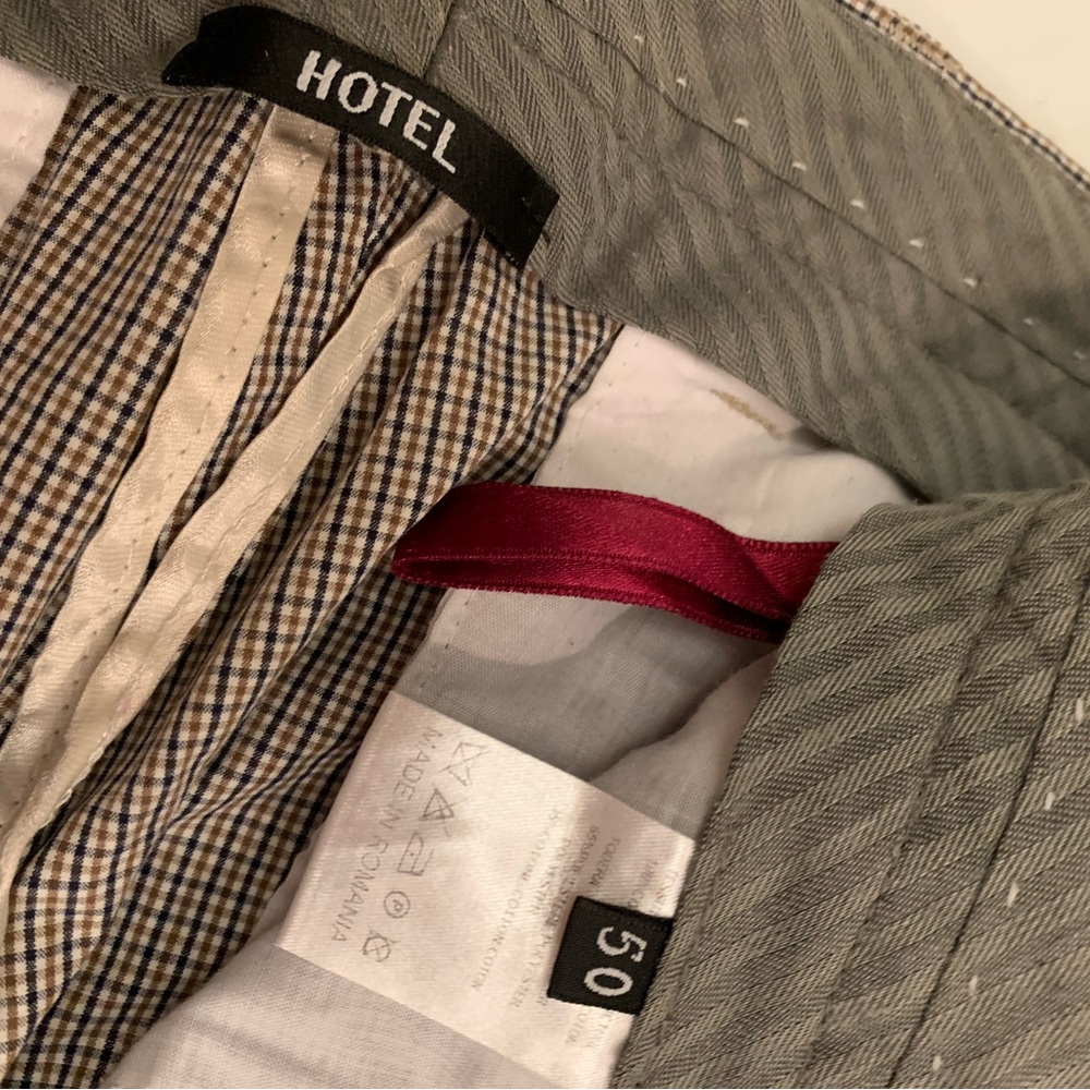 Hotel Checked Casual Dress Pants